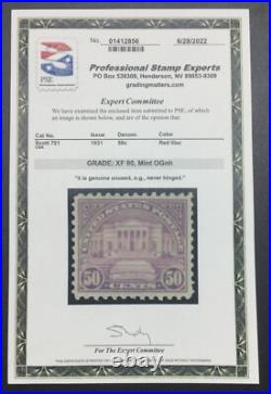 Momen Us Stamps #701 Mint Og Nh Pse Graded Cert Xf-sup 95 Lot #77283