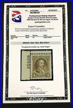 Momen Us Stamps #709 P# Single Mint Og Nh Pse Graded Cert Gem-100j Lot #85444