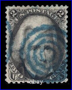 Momen Us Stamps #73 Blue Target Black Jack Used Vf+ Lot #83525