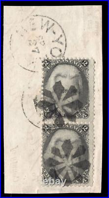 Momen Us Stamps #73 Pair Black Jack Used Lot #83606