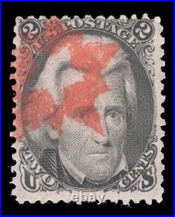 Momen Us Stamps #73 Red Negative Star Black Jack Used Lot #83556