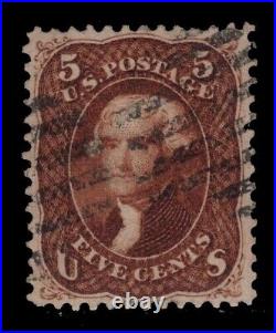 Momen Us Stamps #75 Red Brown Used Lot #84833