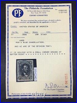 Momen Us Stamps #77 Used Pf Cert Lot #89560