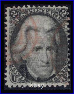 Momen Us Stamps #85b Z Grill Red Grid Used Lot #87226