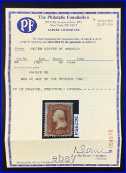 Momen Us Stamps #88 E Grill Mint Og H Pf Cert Lot #80636