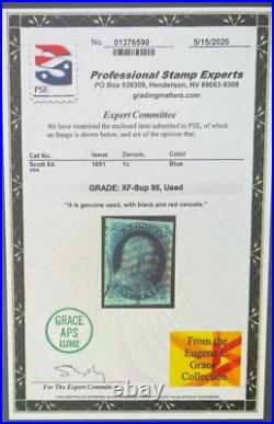 Momen Us Stamps #8a Imperf Plate 4 Used Pse Graded Cert Xf-sup 95 Lot #88894-1