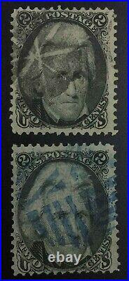 Momen Us Stamps #93 2 Examples Used Vf+ Lot #74075