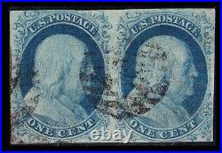 Momen Us Stamps #9 Imperf Pair Used Vf+ Lot #87397