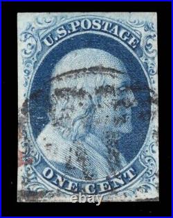 Momen Us Stamps #9 Pos. 14l1l Imperf Used Ex. Neinken Lot #89934
