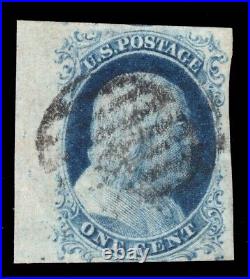 Momen Us Stamps #9 Pos. 81l1l Imperf Used Vf+ Lot #89929