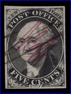 Momen Us Stamps #9x1 Imperf Used Vf+ Lot #93045