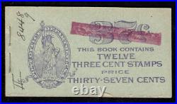 Momen Us Stamps #bk63 Complete Unexploded Booklet Mint Og Nh Lot #92750