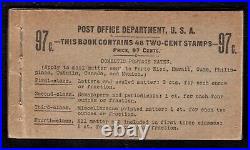 Momen Us Stamps #bk9 Complete Booklet Mint Og Nh Pse Cert Lot #92740