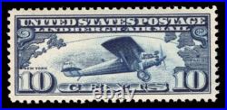 Momen Us Stamps #c10 Airmail Mint Og Nh Superb Jumbo App. Lot #83704