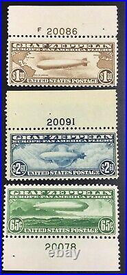Momen Us Stamps #c13-c15 Graf Zeppelin Mint Og Nh Vf Lot #73850