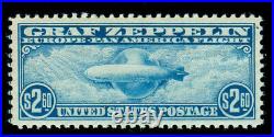 Momen Us Stamps #c15 Graf Zeppelin Mint Og Nh Xf+ Pf Cert
