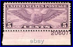Momen Us Stamps #c16 Plate Single Mint Og Nh Xf Jumbo Lot #96261