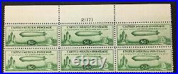 Momen Us Stamps #c18 Plate Block Of 6 Mint Og Nh Lot #75462