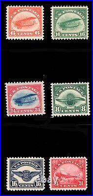 Momen Us Stamps #c1-c6 Mint Og H Lot #82421