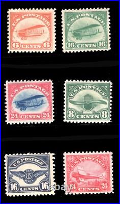 Momen Us Stamps #c1-c6 Mint Og H Set Lot #78859