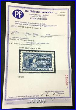 Momen Us Stamps #e11 Pink Back Mint Og Nh Pf Graded Cert Vf/xf-85 Lot #82197