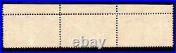 Momen Us Stamps #e6 Intact Plate Strip Of 3 Mint Og H Lot #91982