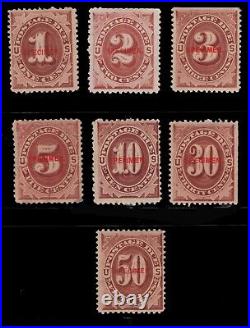 Momen Us Stamps #j15s-j21s Specimen Mint Og 6h/1ng(j16s) Lot #85227
