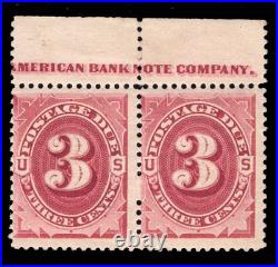 Momen Us Stamps #j24 Imprint Pair Postage Due Mint Og Nh Lot #97661