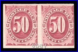 Momen Us Stamps #j28p5 Postage Due Proof Imperf Pair Mint Og H Lot #81106