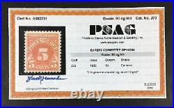 Momen Us Stamps #j73 Postage Due Mint Og Nh Psag Graded Cert Xf-90 Lot #93348