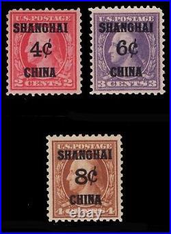 Momen Us Stamps #k2-k4 Shanghai Mint Og Nh Lot #85222