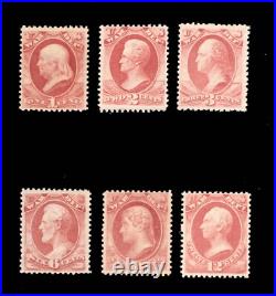 Momen Us Stamps #o114-o119 Official Mint Og Nh Lot #91682