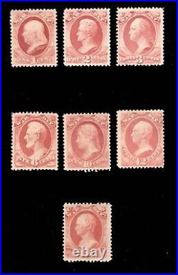 Momen Us Stamps #o114-o120 Official Mint Og H Lot #91685