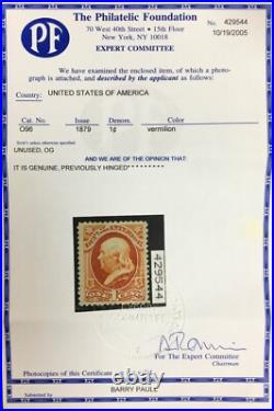 Momen Us Stamps #o96 Official Mint Og H Vf/xf Pf Cert Lot #94062