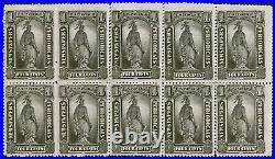 Momen Us Stamps #pr92 Newspaper Block Of 10 Mint Og H Cat. $6,000 Lot #80643
