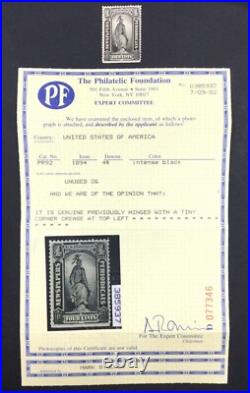 Momen Us Stamps #pr92 Newspaper Mint Og H Pf Cert Lot #71951