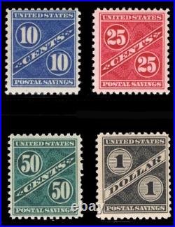 Momen Us Stamps #ps7-ps10 Postal Savings Mint Og Nh Lot #84209