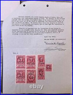 Momen Us Stamps #r331, R358(3), R344,352,354 Revenue Document Used Lot #93079-1