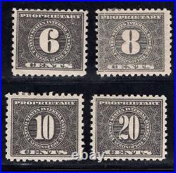 Momen Us Stamps #rb61-rb64 Proprietary Revenue Mint Og H Lot #86559