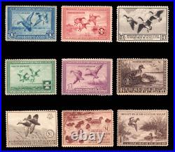 Momen Us Stamps #rw1-rw9 Duck Mint Og H Lot #91613