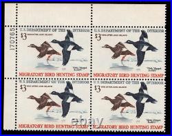 Momen Us Stamps #rw36 Plate Block Duck Mint Og Nh Vf Lot #84411