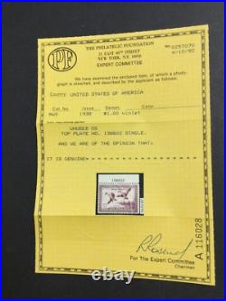 Momen Us Stamps #rw5 Mint Og Nh Duck Pf Cert Lot #88802