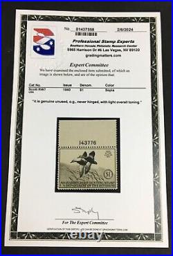 Momen Us Stamps #rw7 Plate Single Duck Mint Og Nh Pse Cert Lot #87048