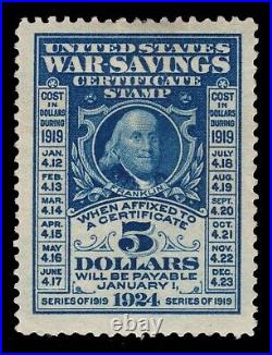 Momen Us Stamps #ws4 War Savings Mint Og H Vf+ Lot #87553