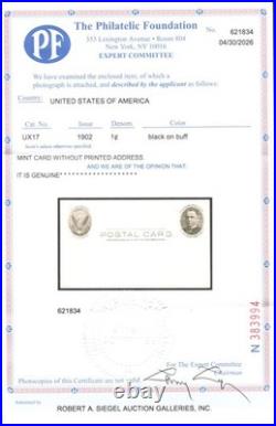 Momen Us #ux17 Uspcc S21 Post Card Full Face Mckinley No Address Lot #98567